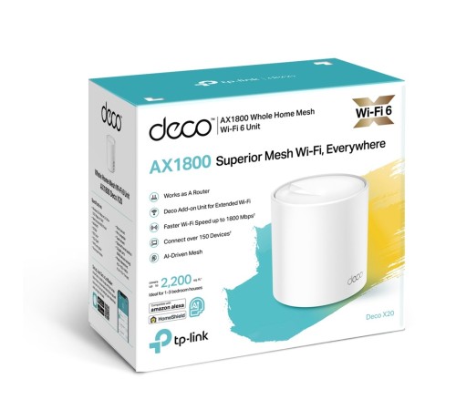 Бесшовный Mesh роутер TP-Link Deco X20 (1-pack) X20(1-PACK)