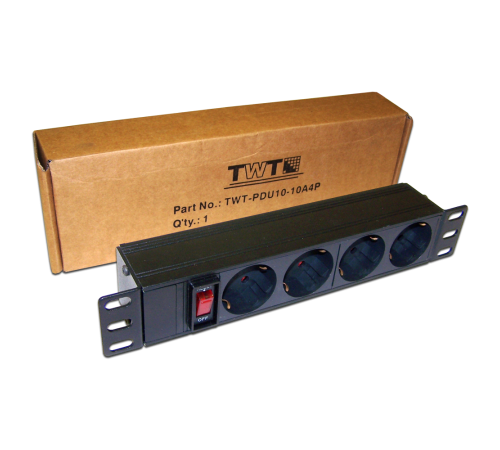 Блок распределения питания Lanmaster TWT-PDU10-10A4P