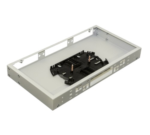 Бокс оптический Hyperline FO-19R-1U-3xSLT-W140H42-24UN-GY