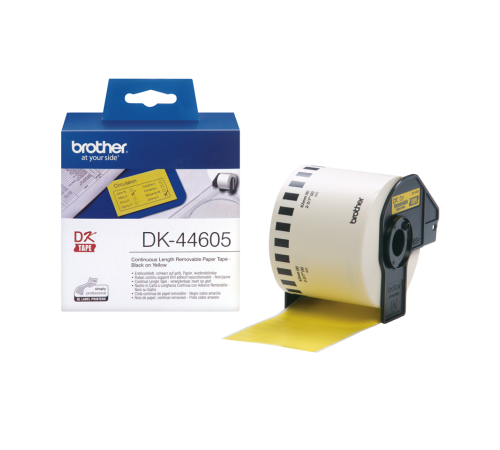 Бумажная желтая лента Brother DK-44605 DK44605