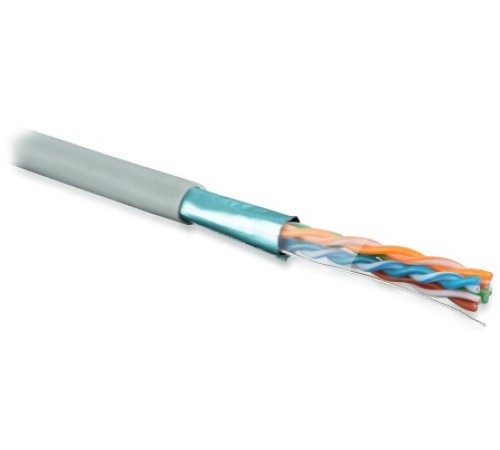 Кабель витая пара Hyperline FUTP4-C5E-S24-IN-PVC-GY-305