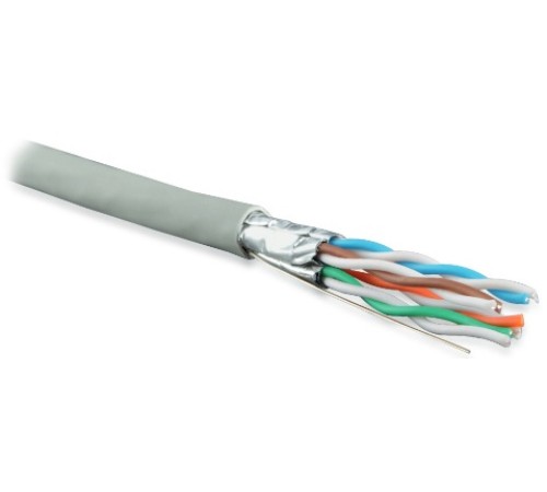 Кабель витая пара Hyperline UFTP4-C6-S23-IN-LSZH-GY-500