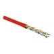 Кабель витая пара Hyperline UUTP4-C5E-P24-IN-LSZH-RD-100