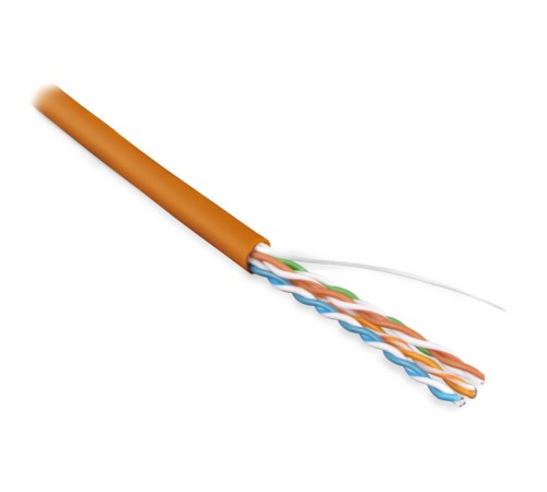 Кабель витая пара Hyperline UUTP4-C5E-S24-IN-LSZH-OR-305