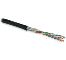 Кабель витая пара Hyperline UUTP4-C5E-S24-OUT-PE-BK-100
