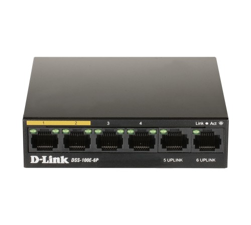 Коммутатор D-Link DSS-100E-6P
