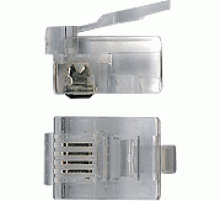 Коннектор медный Lanmaster TWT-PL12-6P4C/100 100штук