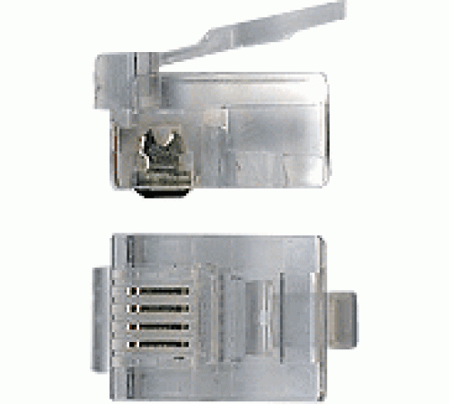 Коннектор медный Lanmaster TWT-PL12-6P4C/100 100штук