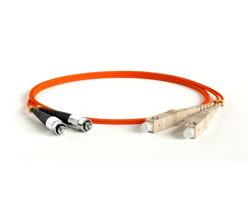 Патч-корд оптический Hyperline FC-D2-50-FC/PR-SC/PR-H-1M-LSZH-OR