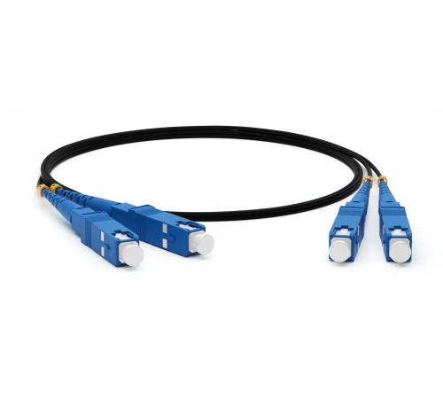 Патч-корд оптический Hyperline FC-D2-9-SC/UR-SC/UR-H-15M-LSZH-BK