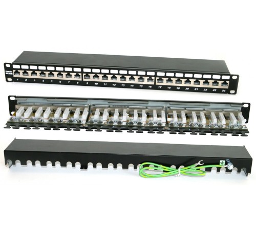 Патч-панель Hyperline PP2-19-24-8P8C-C6A-SH-110D