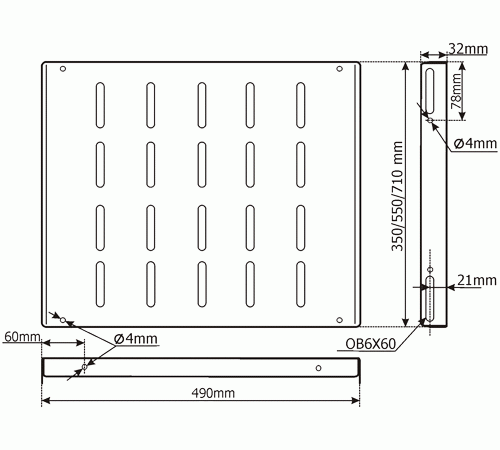 Полка стационарная Lanmaster TWT-RACK2-S4-6/80 Полка стационарная Lanmaster TWT-RACK2-S4-6/80