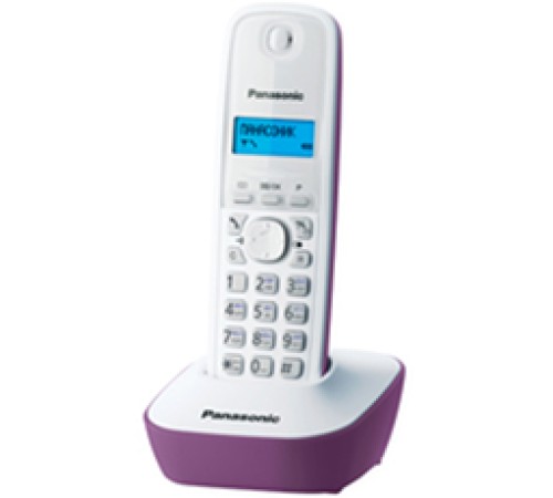 Радиотелефон Dect Panasonic KX-TG1611RUF фиолетовый/белый