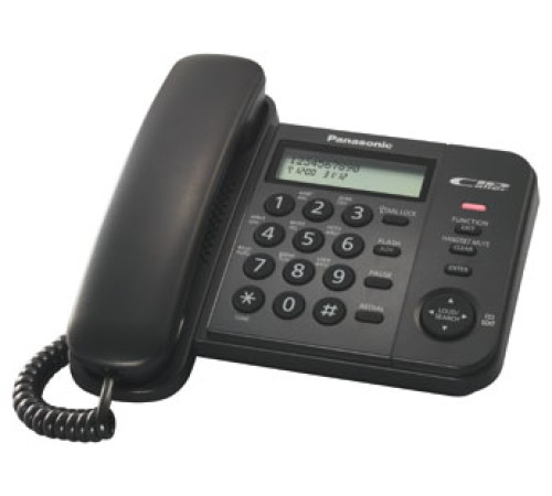 Телефон проводной Panasonic KX-TS2356RUB черный